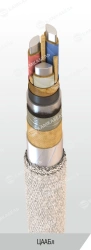Power cable with aluminium conductors with paper insulation impregnated with viscous composition, impregnated with viscous or no