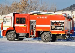 Foam extinguishing vehicle APT (3,0-5,0)-60, type 58816T, modification APT (3,0-5,0)-60 (53605), on chassis KAMAZ-53605-A5, 5360