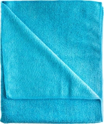 Microfibre dusting cloth, 220gsm blue, 35x35cm