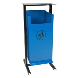 Metal rubbish bin