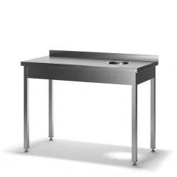 Waste collection table CCO-2 with stainless steel edge