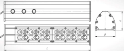 LED cantilever outdoor luminaire DCU URAL-SP 08-095-40-Sh1 UHL1