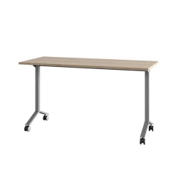 Folding table on metal frame