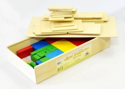 Construction set Krylova-Agapova by method HOUSE OF JOY made of wood 95 elements