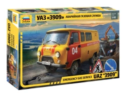 Assembled model "UAZ-3909 Bukhanka. Emergency gas service"