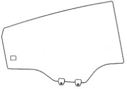 Great Wall CHB037-R rear door window (left) (colour: Y) Code 00774TDR03002