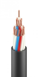 Control cable with plastic insulation in polyvinylchloride sheath in cold-resistant version, grade: KVVVGz-XL