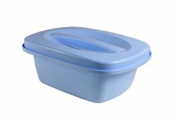 Polymeric containers with perforated tray and lid for pre-sterilisation cleaning, chemical disinfection and sterilisation.