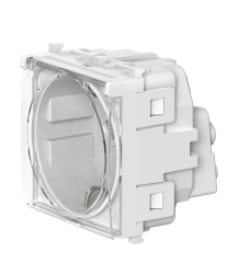 CADUCEUS ALING Experience flush-mounted socket outlet with grounding with blinds with transparent cover without centre screw 16A
