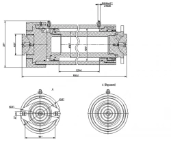 Hydraulic cylinder 1155.00.00.00.00 (1200x160-1250, mm), 70MPa
