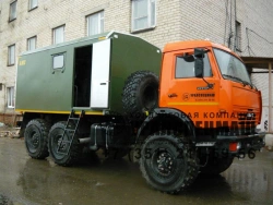 Well testing unit (WTU), UZST brand, type UZST03, modification 5840-09 on KAMAZ 5350-D5 chassis.