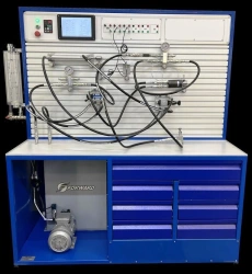 Training equipment for hydraulics and pneumatics
