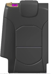 Right rear seat backrest part (GSr)