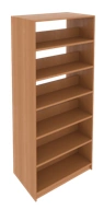 Double-sided shelving unit 900x582x1950 mm