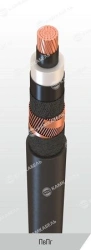 Power cable with copper conductors insulated with cross-linked polyethylene for voltage 3 kV of PvPG grade according to TU 16.?1