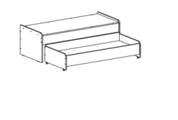 Bed - bedside table (Alliance-S trade mark)