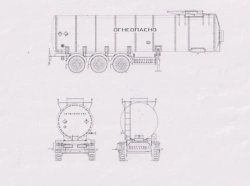 Semi-trailer-tanker PPTSN, type PPTST3, modification 96994-0000010-02 (without pump) . Axial unit AGOS-3-GT7-00.00.000-01 or