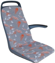 Passenger seat with handrail, left armrest L01R35.6820035
