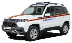 Cars of emergency services and police type M1NT modification M1NTAS on the basis of LADA NIVA, type 2123, modification 212300-.