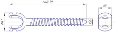 Pedicular screw (with blocker) (l.5.5; 6.0: 6.5mm, length 40...70mm)
