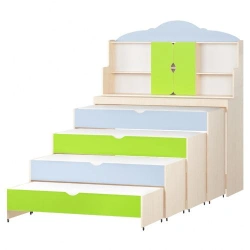 Children's four-drawer pull-out bed-chair "Smile" (with extension)