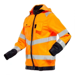 Men's special signalling jacket REVERSE, high visibility, class 2, for protection against mechanical impacts, OPZ, made of poly.