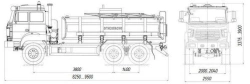 Fuel tanker ATZ 4680L4-11 on URAL chassis 5557-4551-78, 5557-4551-80, 5557-4551-82