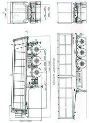 Semi-trailer ChMZAP-9520, modifications: 952000, 952001, 952002, 952003, 952004, 952005, 952006, 952007 - in version with metal