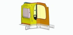 Driver partition upholstery with partition wall 529265-7800010-98 SB