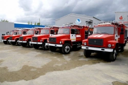Fire tanker truck ??-(1,0-2,6)-40, type 58811, modification 58811Y, on basic vehicle Chaika-Service 278479 (GAZ chassis).