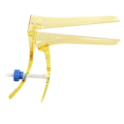 Polymer gynaecological mirror according to Cusco ? 2 (M) gold with central screw fixator single-use sterile sterile