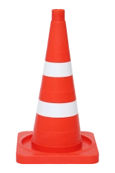 COP-2.4 Signalling cone 510 mm with 2 white matt stripes, 50 or 80 mm each.
