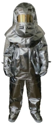 Set of heat-reflective clothing for firefighters (Heat-reflective clothing for firefighters, semi-heavy type)