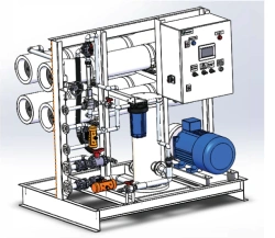 Water treatment system, desalination plant, marine desalination plant of "AQUAVIT" trademark MV230
