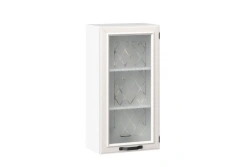 Marina LD.273700.000 Door front 600 high glass Type 3 (Alabaster )