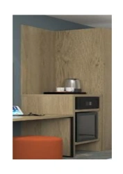 Open section for mini-bar tea station, safe "MNS"