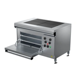 Electric four-burner cooker with griddle cabinet PE-0,48ShP-03