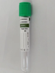 Vacuum tube for taking venous blood "BERIMED", lithium heparin filling, size 13x75 mm, volume 2,0 ml.