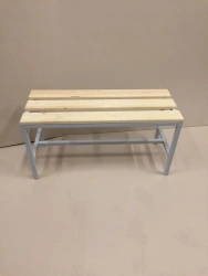 Cloakroom bench (metal, metal-framed, for changing rooms, with backs, without backs)