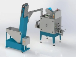 Special equipment for preservation Automatic capping machine AUB for capping glass jars and bottles with metal screws.