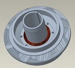 Working wheel complete with washers, floating, MT5A-400, shaft 22 mm, Niresist / IMPELLER, S/A: FL, MT5A-400, 22 MM, NI-RST part