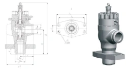 Main safety relief valve DN150-200/PN9,8-13,7 MPa 1203-150/200-0A