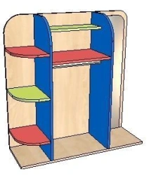 Shelving unit with a crossbar and a mirror "Roast Corner" FN.MDU.01.56.00.00.00.00