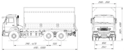 Road vehicles with diesel engine, GVW more than 20 tonnes, type 57563 modifications :575520 on chassis base