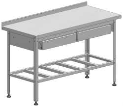 Cutting table with one side with two drawers SRP-1-0,6/1,4