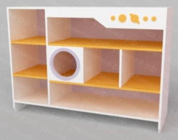 Children's shelving unit with round decor "Cosmos" FS-7K001