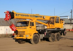 Truck crane ??-55713-5B-1 and its modifications (using cab ??-55713.52.100-6 and its modifications) (special, autoclave) (specia