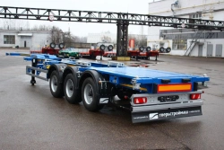 Semitrailer Tverstroimash 993931 modification 0022 - broken platform with ramps