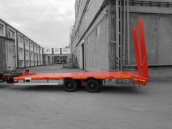 Polytrans trailer 84289-0000020. Version: platform with decking, with load platform, with spring suspension.