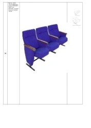 Armchair, brand "Rio Conference", size:540*740*915 mm (W*H*H), seat cushion thickness 110 mm